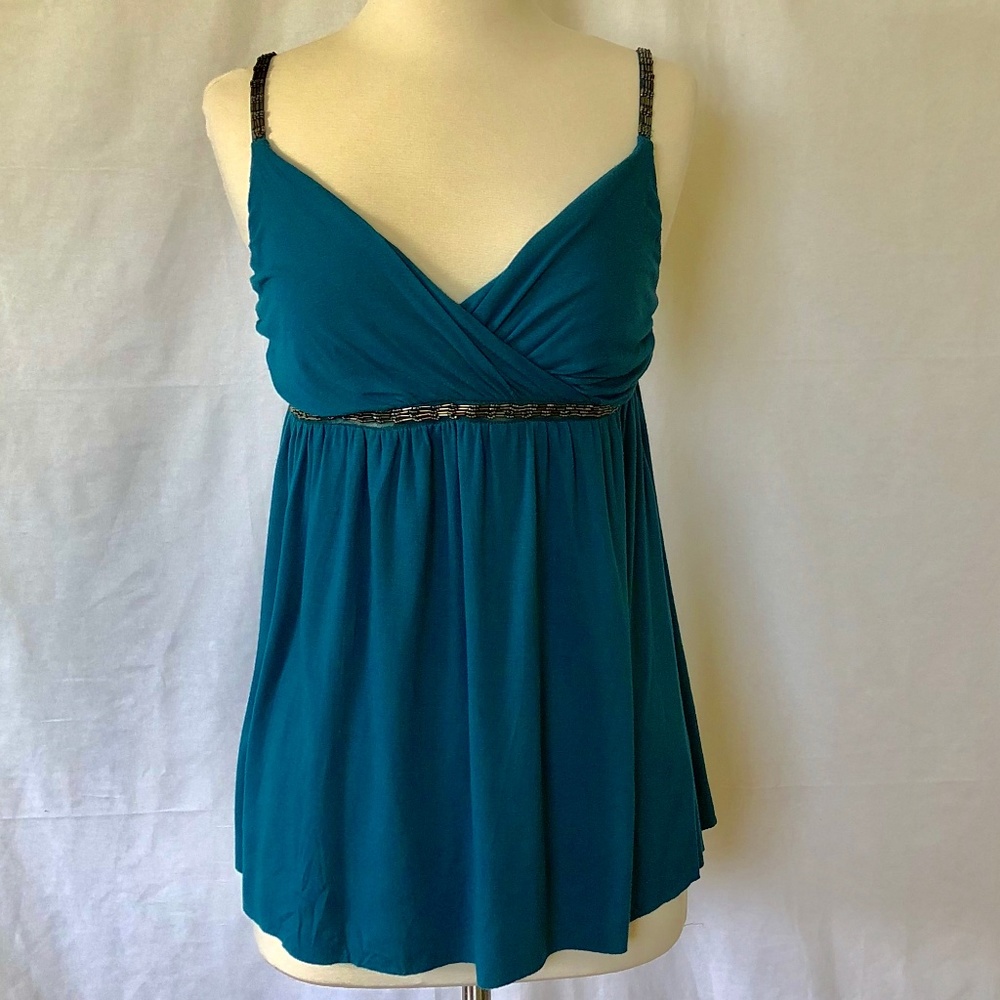 Metro 7 Beaded Surplice Camisole Top